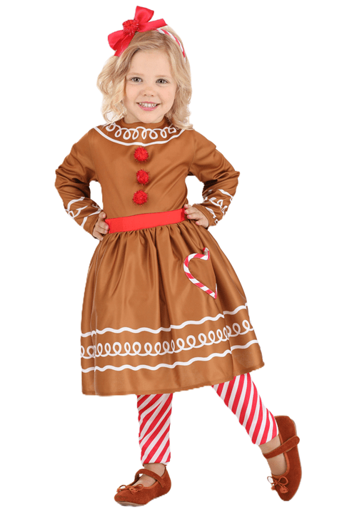 Girl's Toddler Gingerbread Costume Dress - US 8144