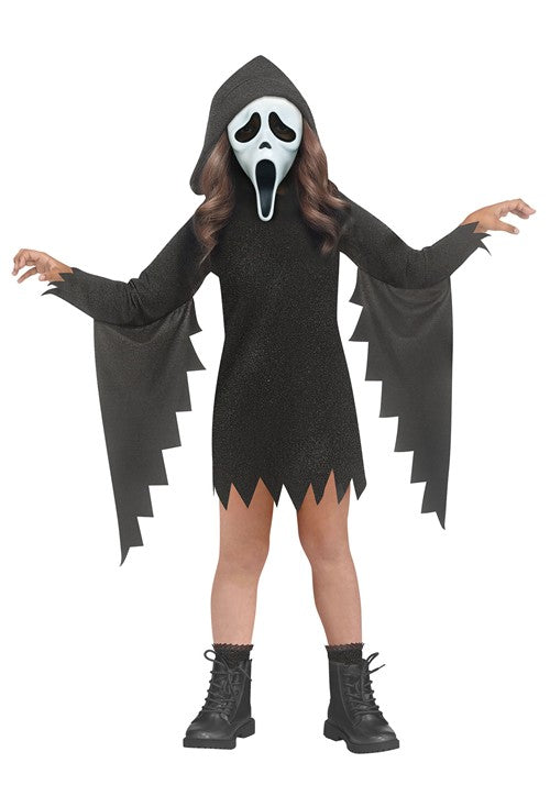Girl's Toddler Glitter Bling Ghost Face Costume - US 4024