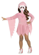 Girl's Toddler Pink Ghost Face Costume - US 7667
