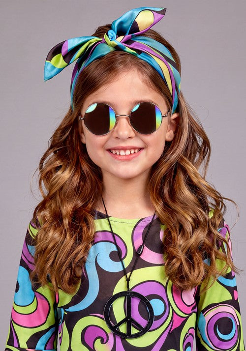 Girl's Trendy Waves Hippie Costume - US 9641