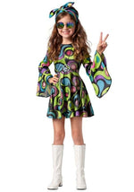 Girl's Trendy Waves Hippie Costume - US 9641