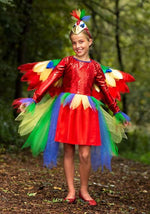 Tropical Parrot Dress Costume for Girls - US 5969
