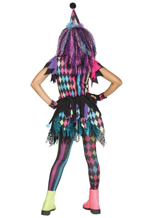 Twisted Circus Clown Girl's Costume - US 5707