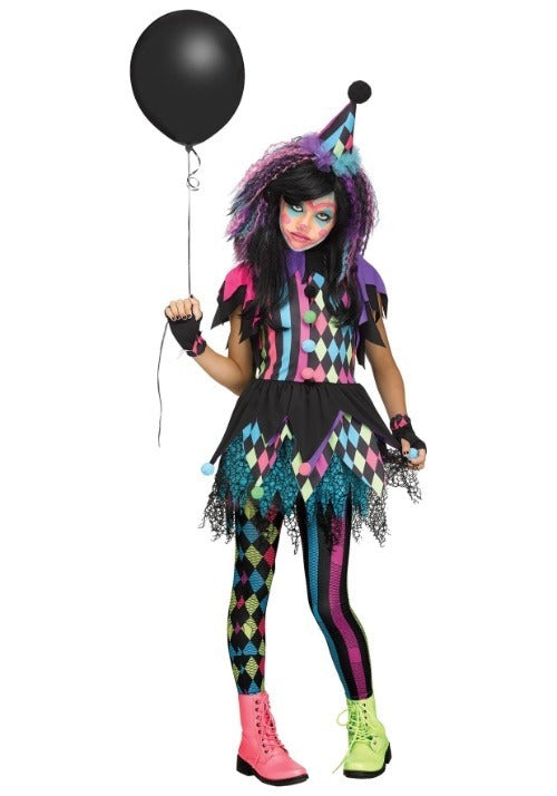 Twisted Circus Clown Girl's Costume - US 5707