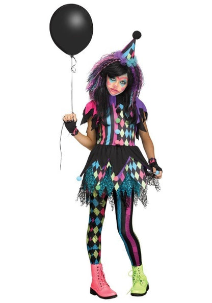 Twisted Circus Clown Girl's Costume - US 5707