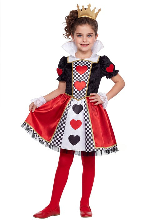 Girl's Velvet Queen of Hearts Costume - US 9050
