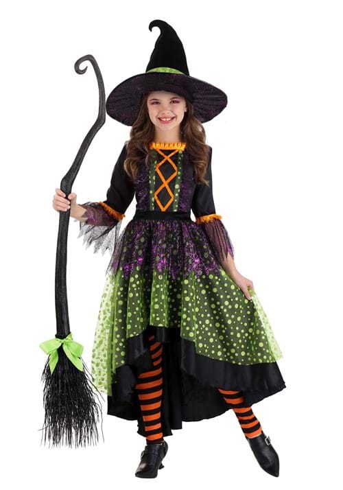 Verdant Spring Witch Costume for Girls - US 4743