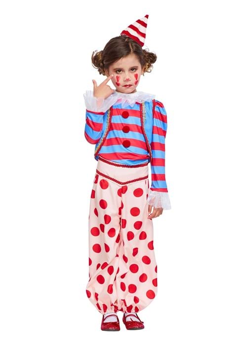 Vintage Clown Costume for Girls - US 8955