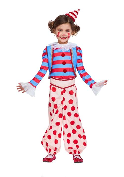 Vintage Clown Costume for Girls - US 8955