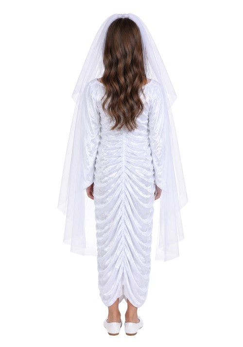 Girl's White Medieval Costume Dress with Cape - US 6026