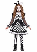 Girl's Wicked Black Jester Costume - US 1986