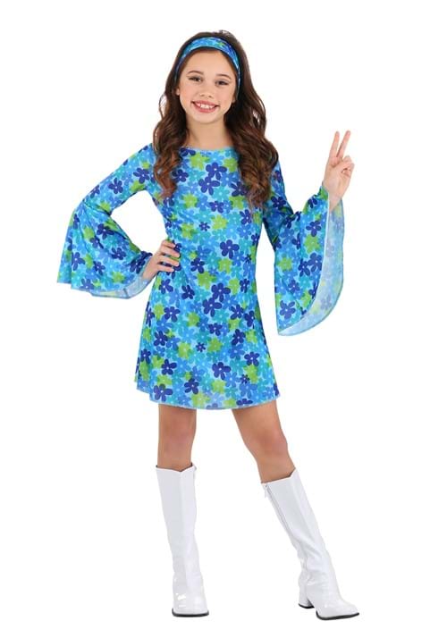 Girl's Wild Flower 70s Costume Dress - US 2687
