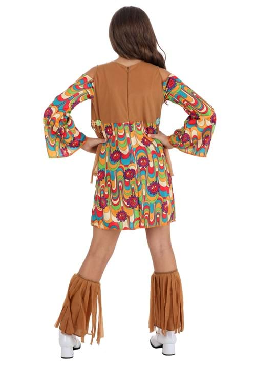 Girl's Woodstock Flower Hippie Costume Dress - US 4832
