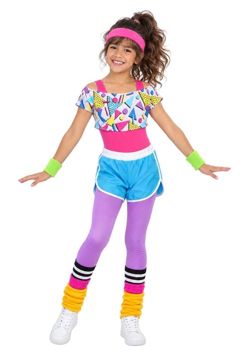 Work It Out Girl's 80s Costume - US 5152