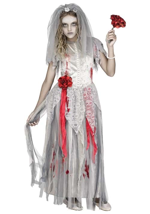 Zombie Bride Costume for Girls - US 9149
