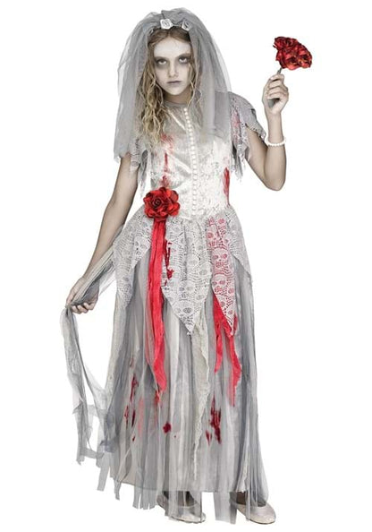 Zombie Bride Costume for Girls - US 9149