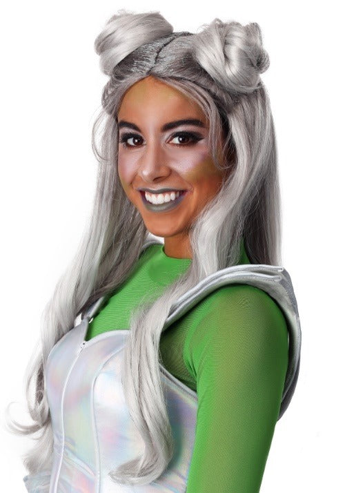 Glitter Space Buns Women's Costume Wig - US 4982