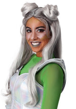 Glitter Space Buns Women's Costume Wig - US 4982