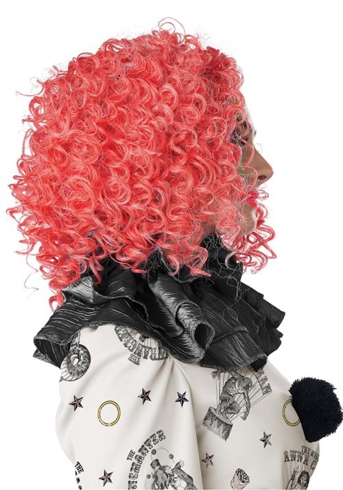 Bright Red Glow in the Dark Curly Clown Wig for Adults - US 8281