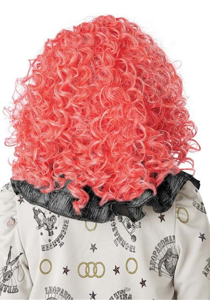 Bright Red Glow in the Dark Curly Clown Wig for Adults - US 8281