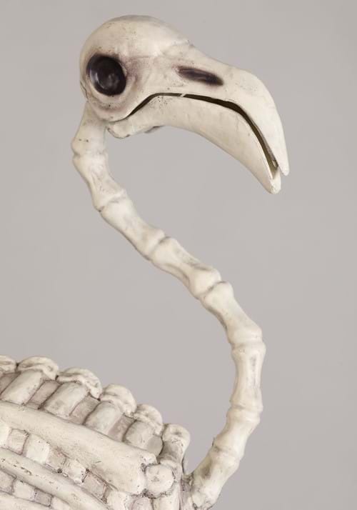 30-Inch Glow in the Dark Flamingo Skeleton Halloween Prop - US 8198