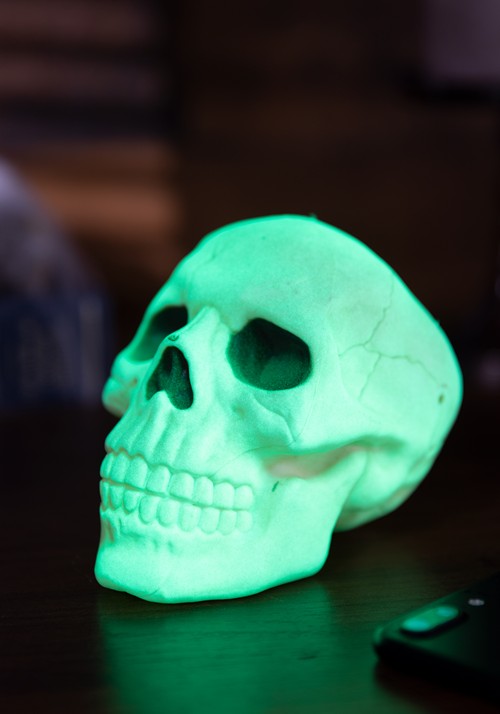 4-Inch Glow in the Dark Small Skull Decoration - US 8074