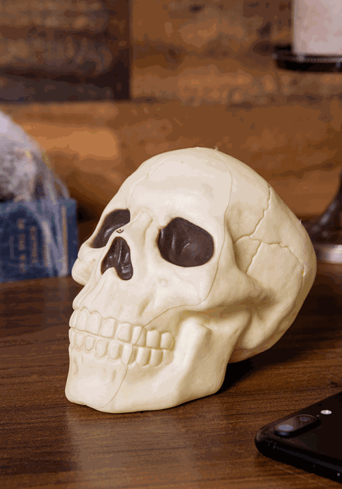 4-Inch Glow in the Dark Small Skull Decoration - US 8074