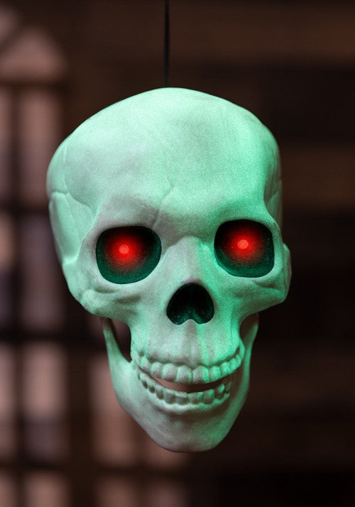 Glow in the Dark Talking Skull Halloween Decoration - US 3003