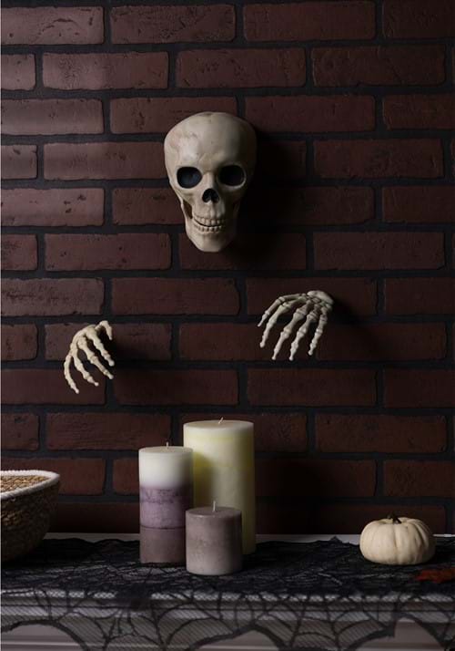 Glow in the Dark Thru the Wall Skeleton Halloween Decoration - US 2475