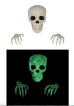 Glow in the Dark Thru the Wall Skeleton Halloween Decoration - US 2475