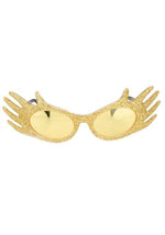 Gold Glitter Hands Costume Glasses - US 6554