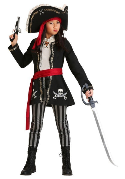 Girls Gold Queen Pirate Costume - US 0164