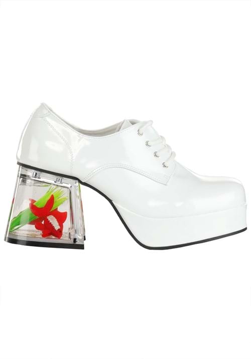 White Disco Pimp Goldfish Shoes for Adults - US 6218