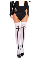 Gothic Cross Thigh High Stockings - US 6357