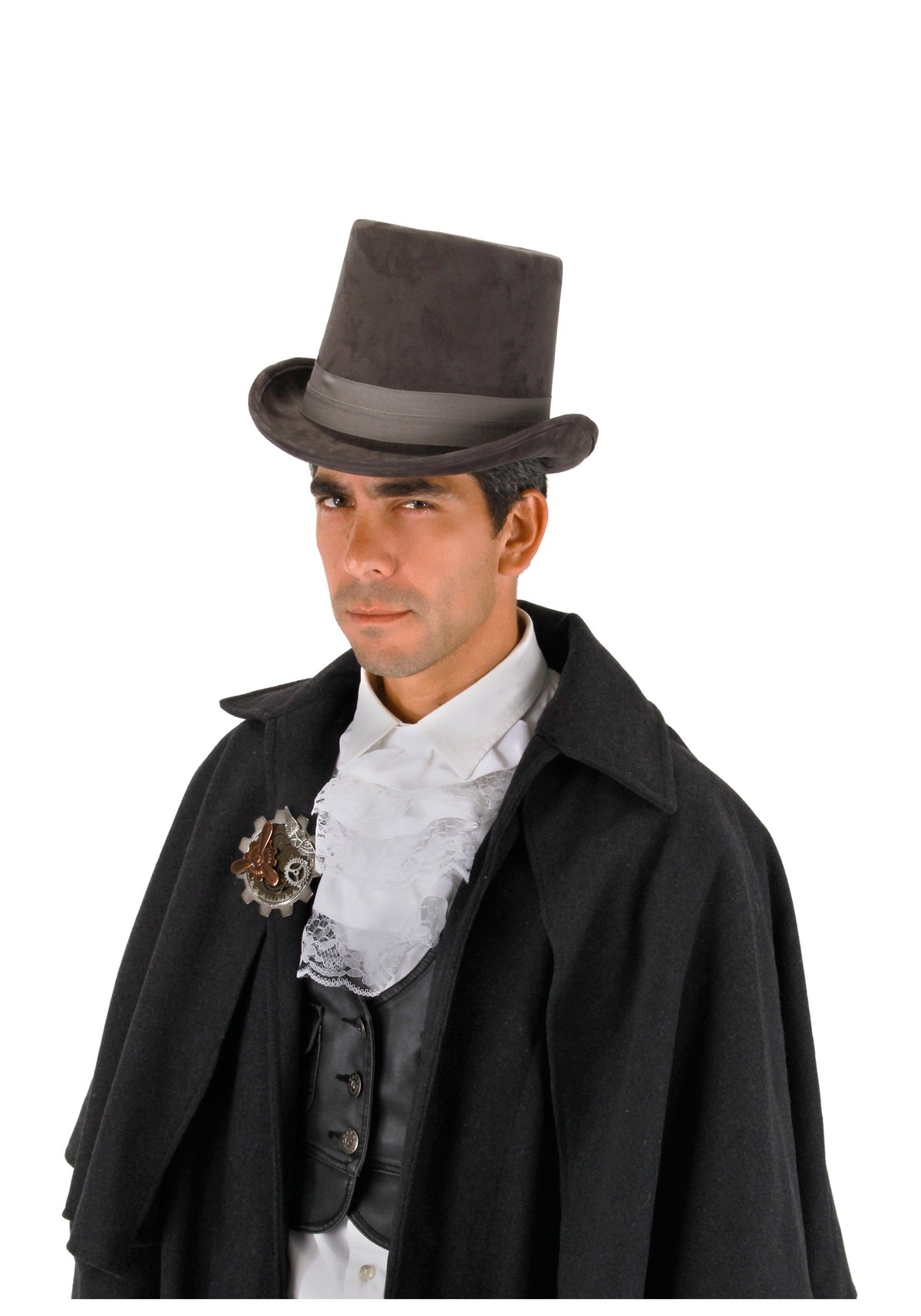 Gray Coachman Costume Hat - US 6023