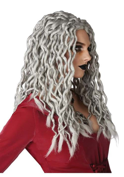 Gray Crinkle Dreads Costume Wig for Women - US 7605