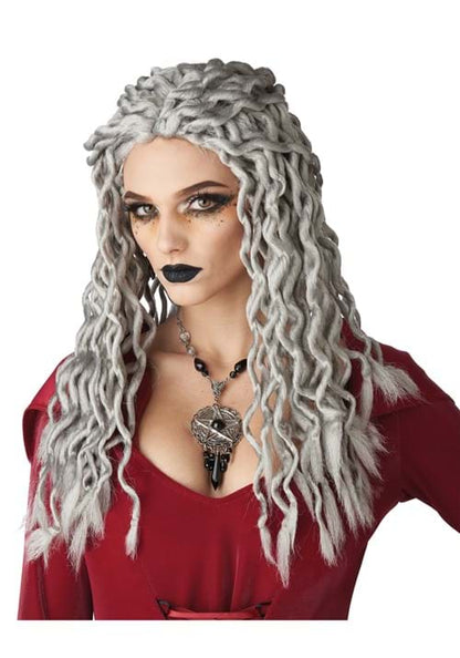 Gray Crinkle Dreads Costume Wig for Women - US 7605