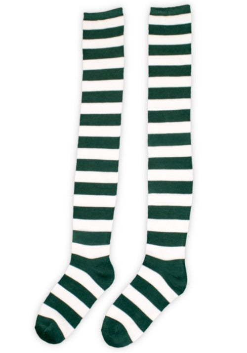 Green and White Munchkin Adult Socks - US 1941
