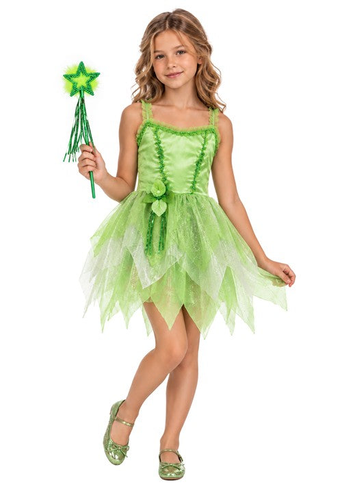 Green Fairy Costume Wand with Marabou Accessory - US 0332