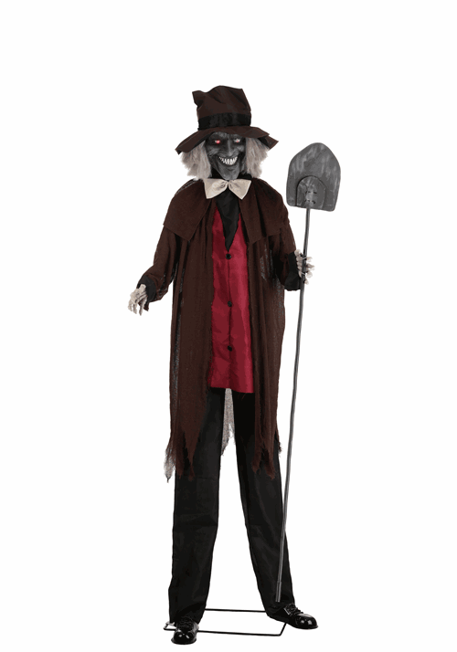 7.5FT Gregor the Grave Digger Animated Decoration - Scream Saver - US 0643