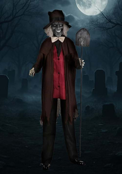 7.5FT Gregor the Grave Digger Animated Decoration - Scream Saver - US 0643