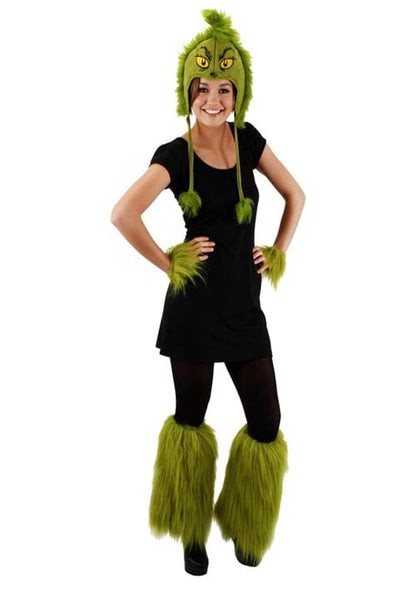 Grinch Green Fuzzy Adult Leg Warmers - US 7992
