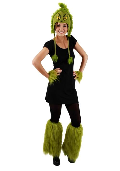 Grinch Green Fuzzy Adult Leg Warmers - US 7992