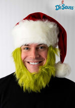 Grinch Costume Hat with Fur Beard - US 8763