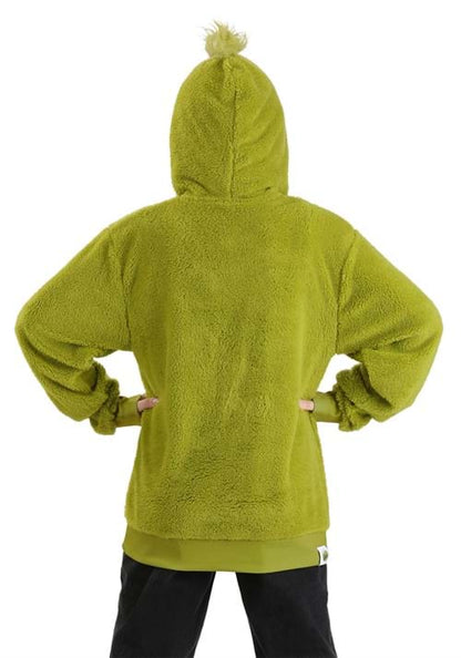 Adult The Grinch Hoodie Costume Top - US 0627
