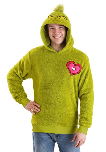 Adult The Grinch Hoodie Costume Top - US 0627