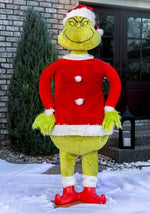 5.8FT Grinch Santa Animatronic Christmas Decoration - US 6880
