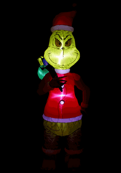 Inflatable 8 Foot Santa Grinch Christmas Decoration - US 5899
