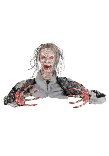 14-Inch Half Body Zombie with Red Light Up Eyes Decoration - US 2292