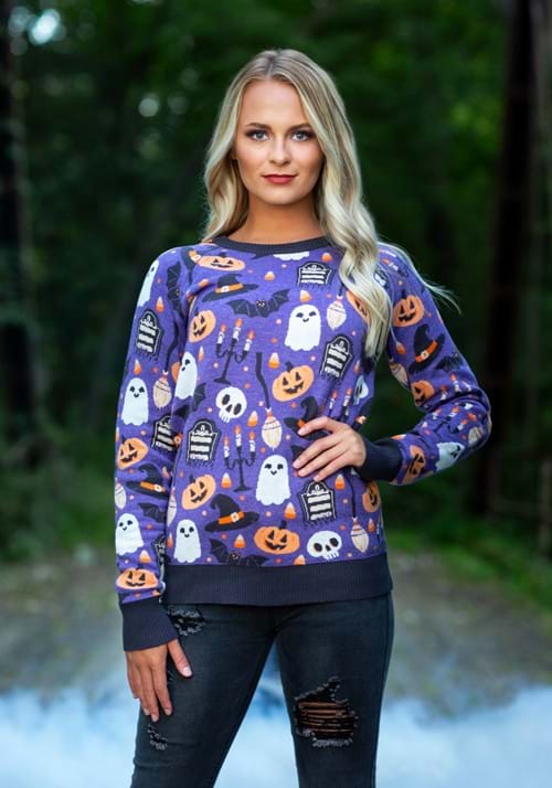 Halloween Mischief Adult Halloween Sweater - US 2261